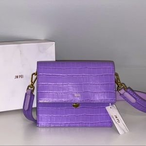 JW PEI Lavender Shoulder/Cross Body Bag. Double compartment, SML inside zipper